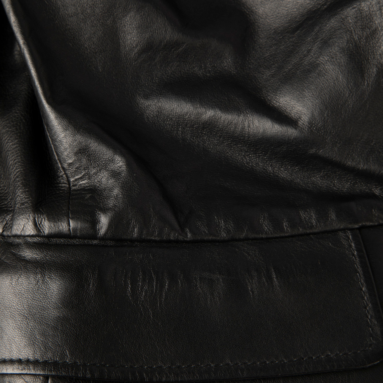 Burberry Burberry Prorsum Black Leather Ruched Shoulder Jacket