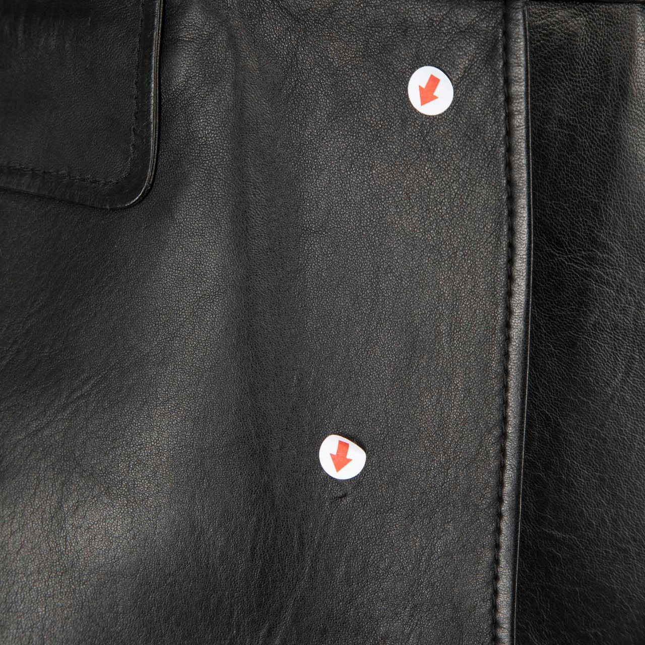 Burberry Burberry Prorsum Black Leather Ruched Shoulder Jacket