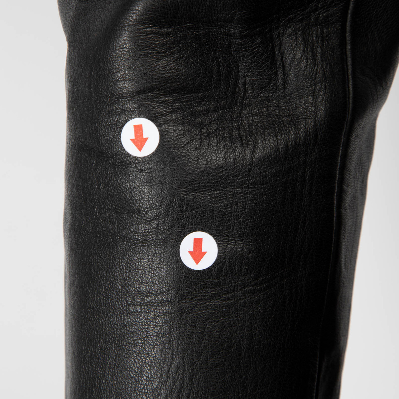 Burberry Burberry Prorsum Black Leather Ruched Shoulder Jacket