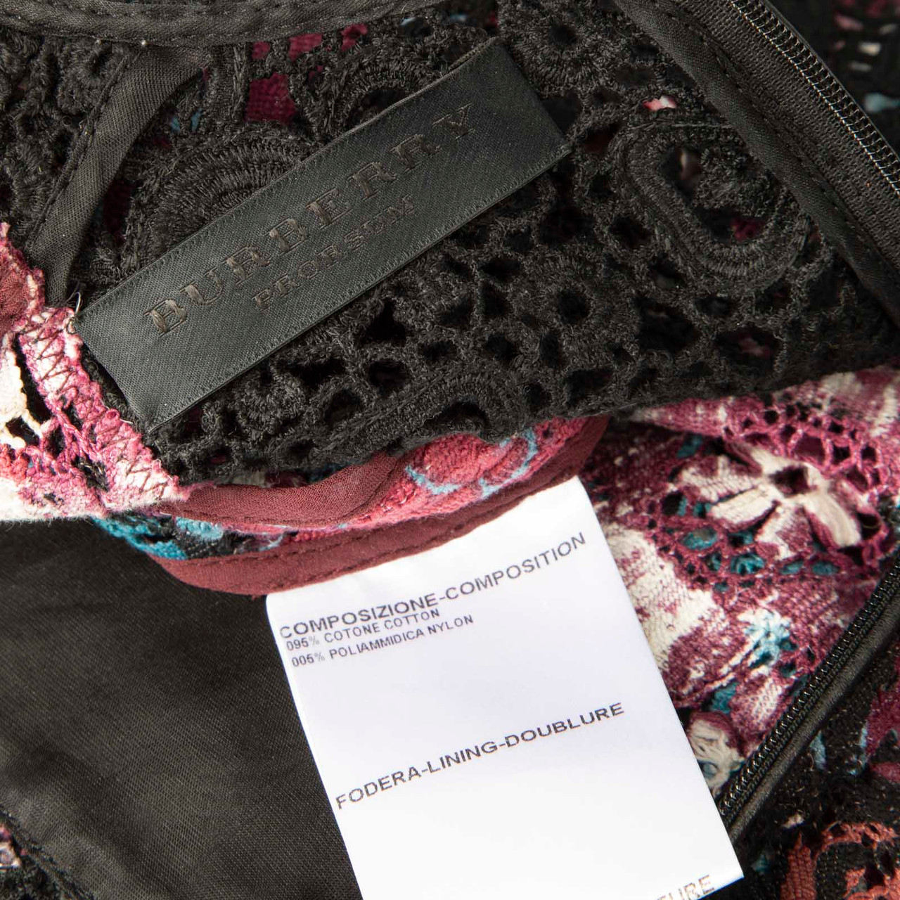 Burberry Floral Lace Sheer Dress