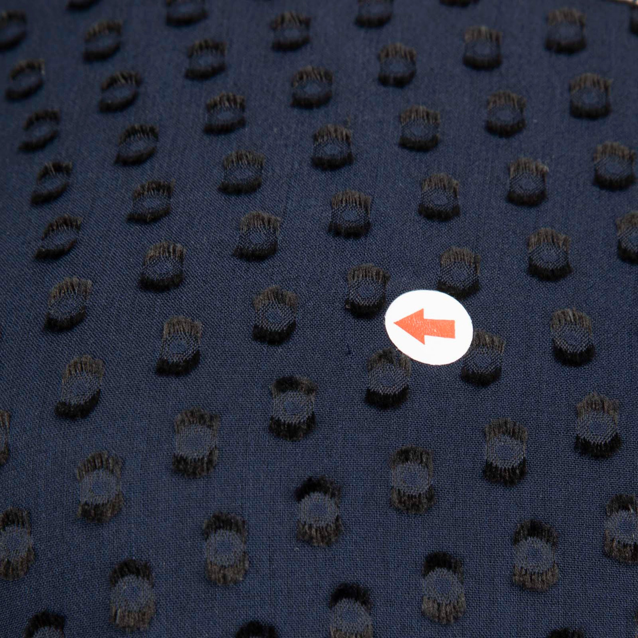 Burberry Navy Polkadot Jacquard Knee Length Dress