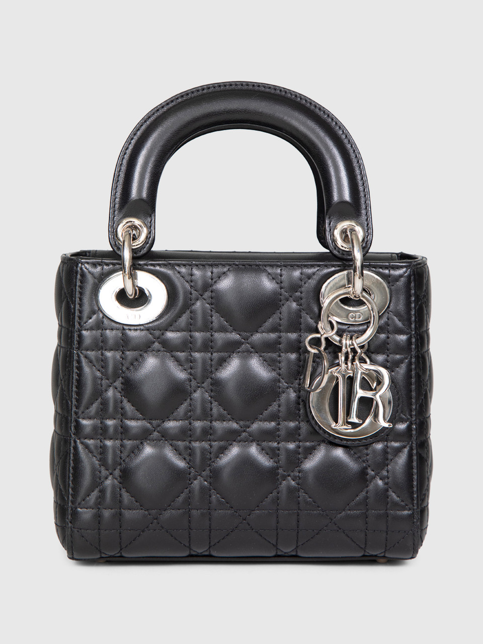 Dior 2022 Black Cannage Leather Small Lady Dior