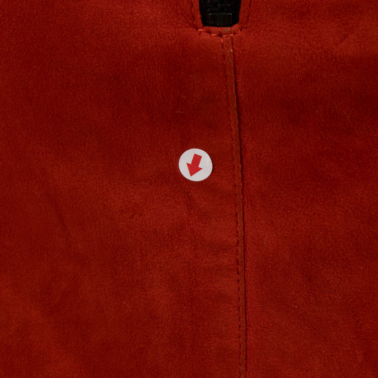 Burberry Orange Suede Knee Length Skirt