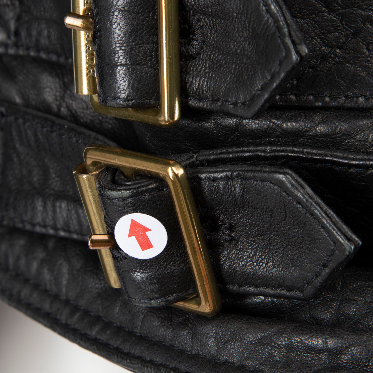 Burberry Black Leather Hardware Detail Jacket