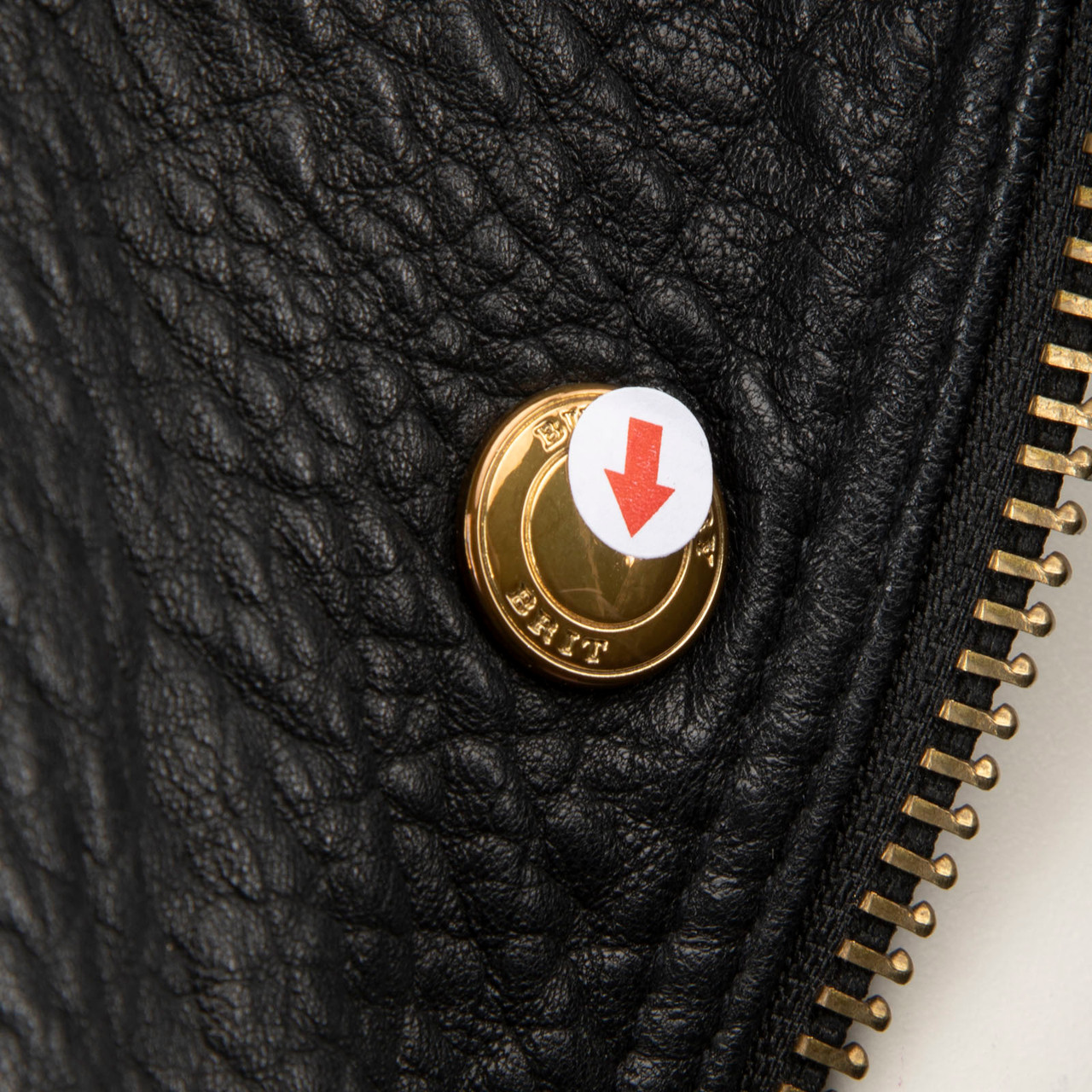 Burberry Black Leather Hardware Detail Jacket