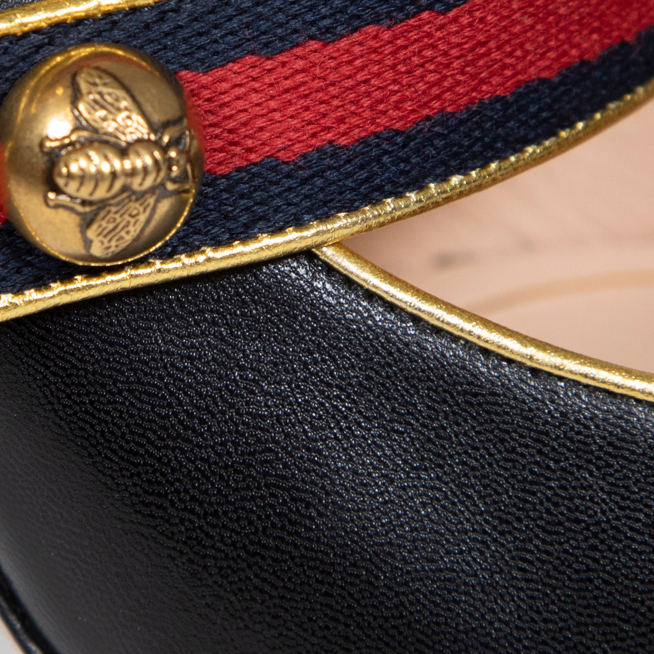 Gucci Black Leather Carly Mary Jane Heels