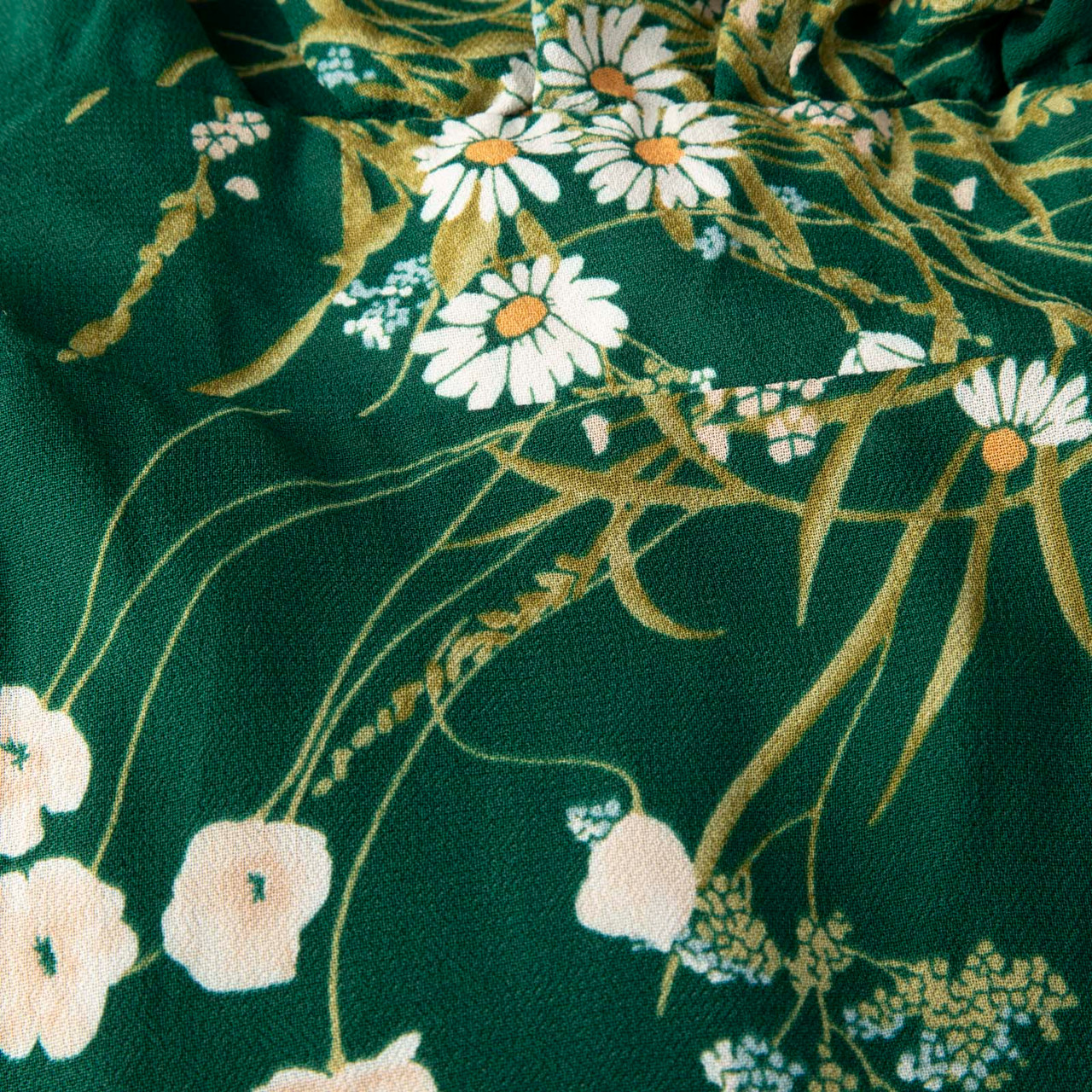 Reformation Green Floral Halter-Neck Midi Dress