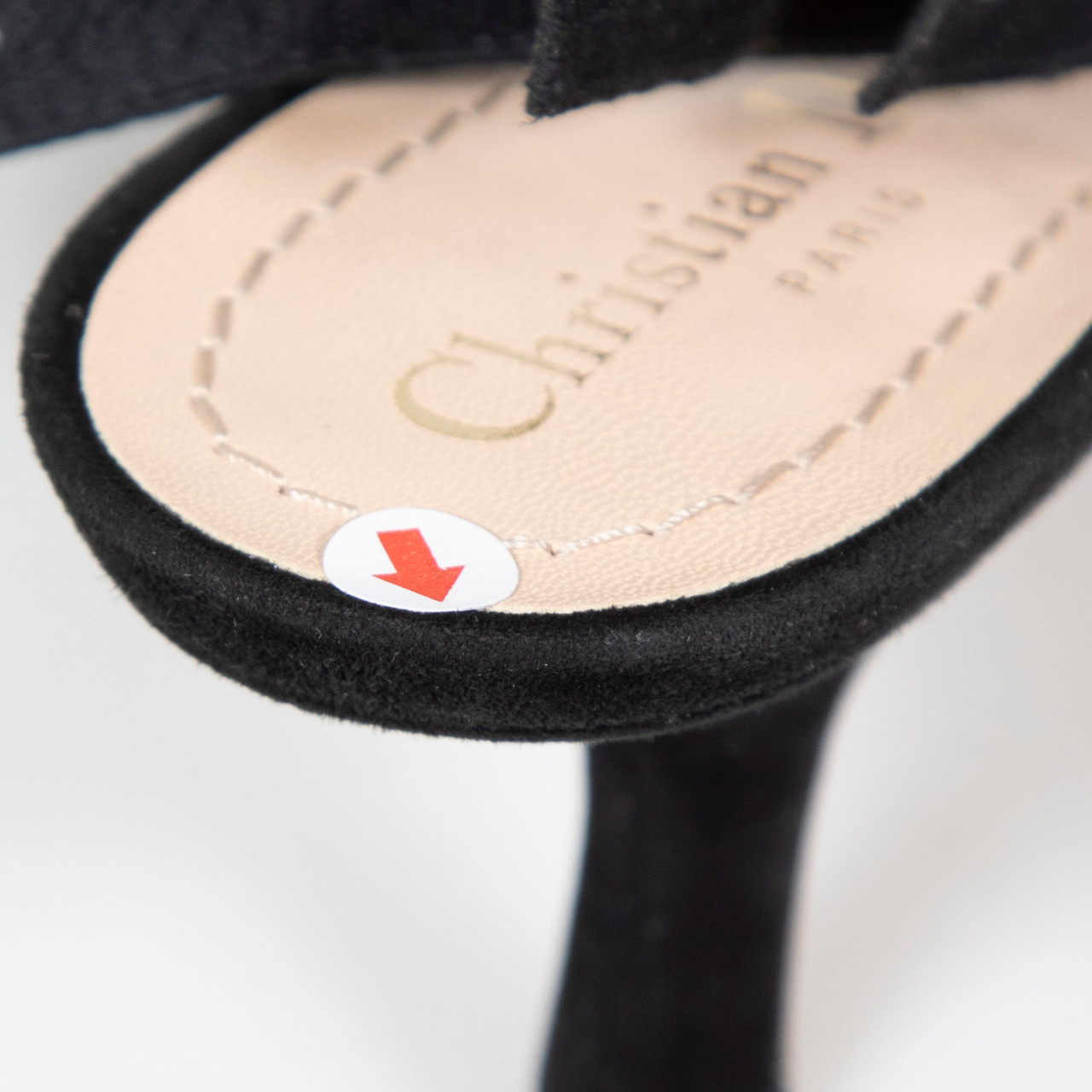 Dior Black Mesh J’Adior Slingback Kitten Heels