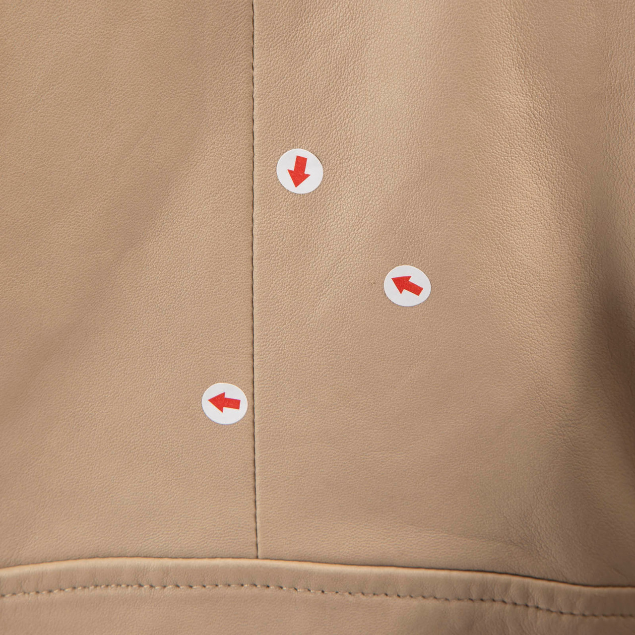 Iro Beige Leather Biker Jacket