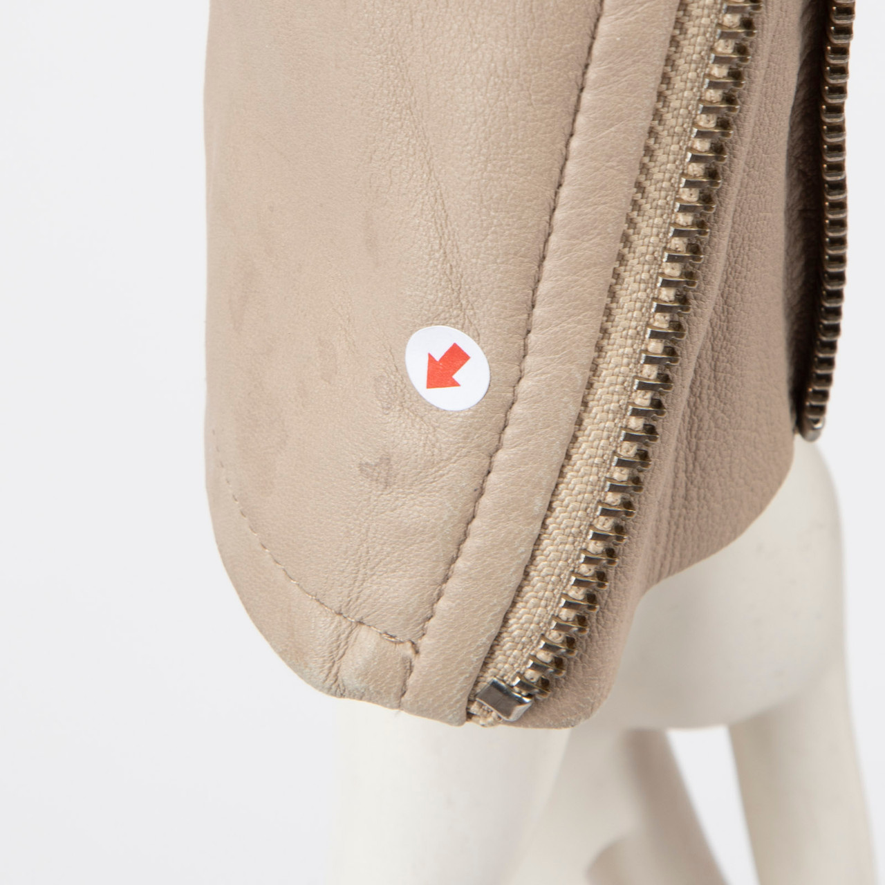 Iro Beige Leather Biker Jacket