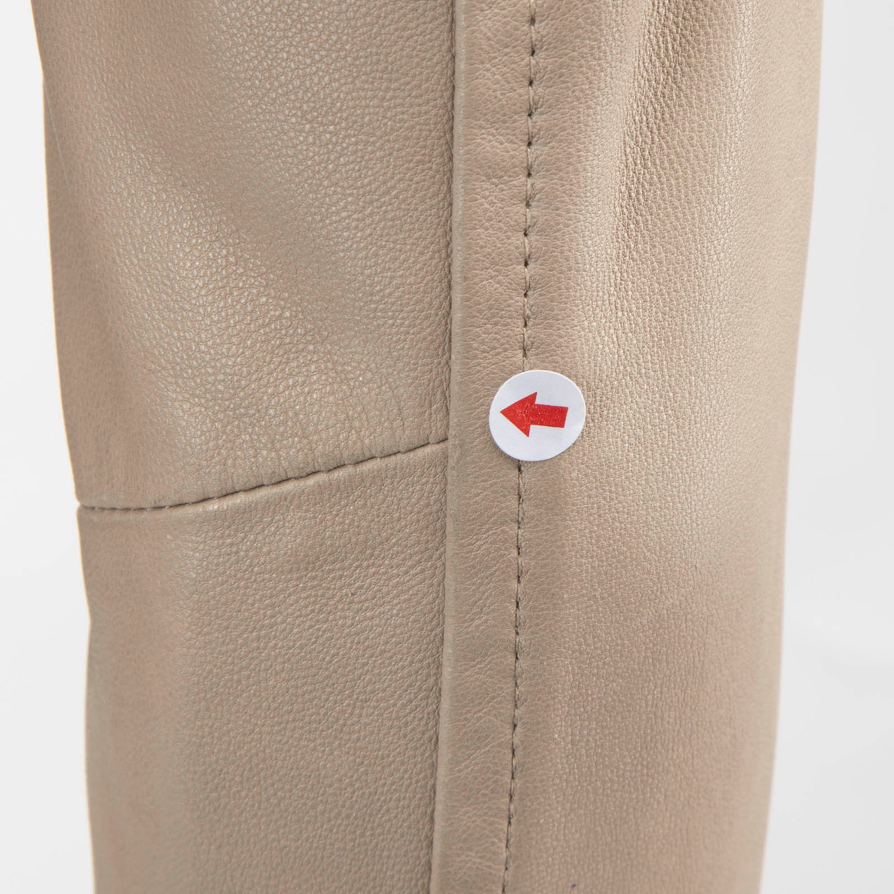 Iro Beige Leather Biker Jacket