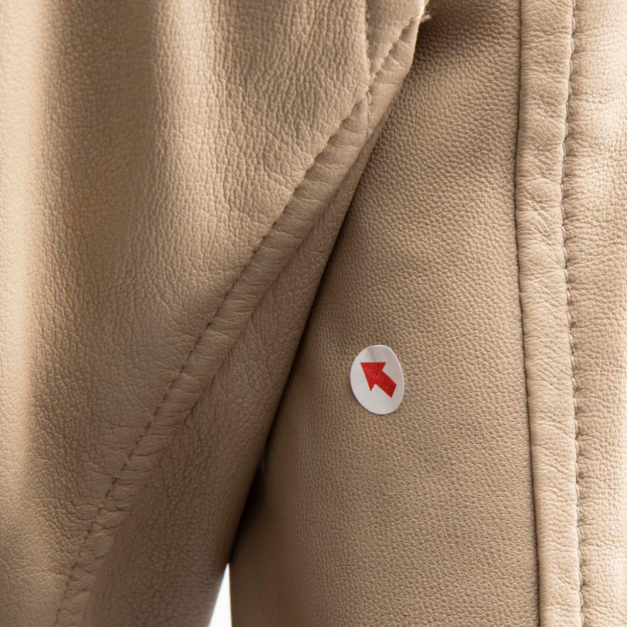 Iro Beige Leather Biker Jacket