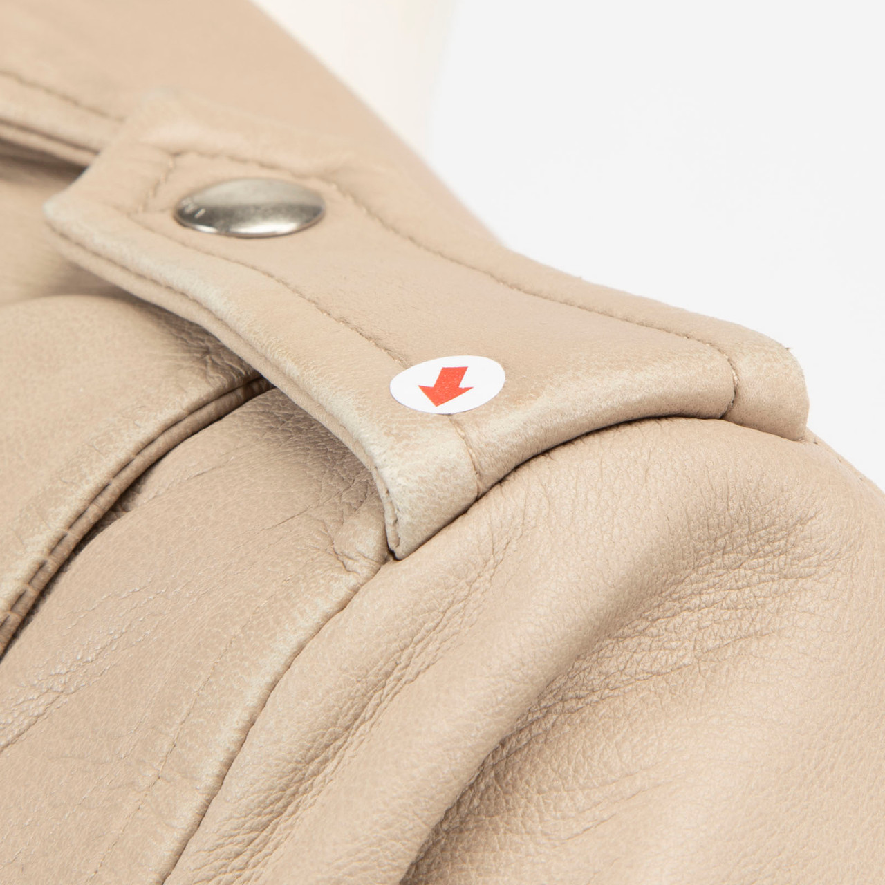 Iro Beige Leather Biker Jacket