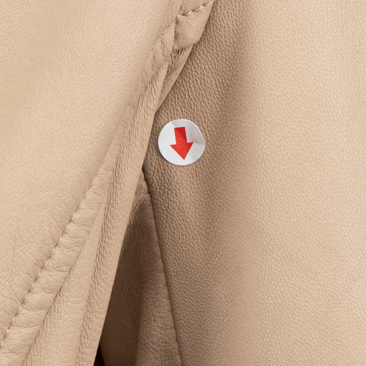 Iro Beige Leather Biker Jacket