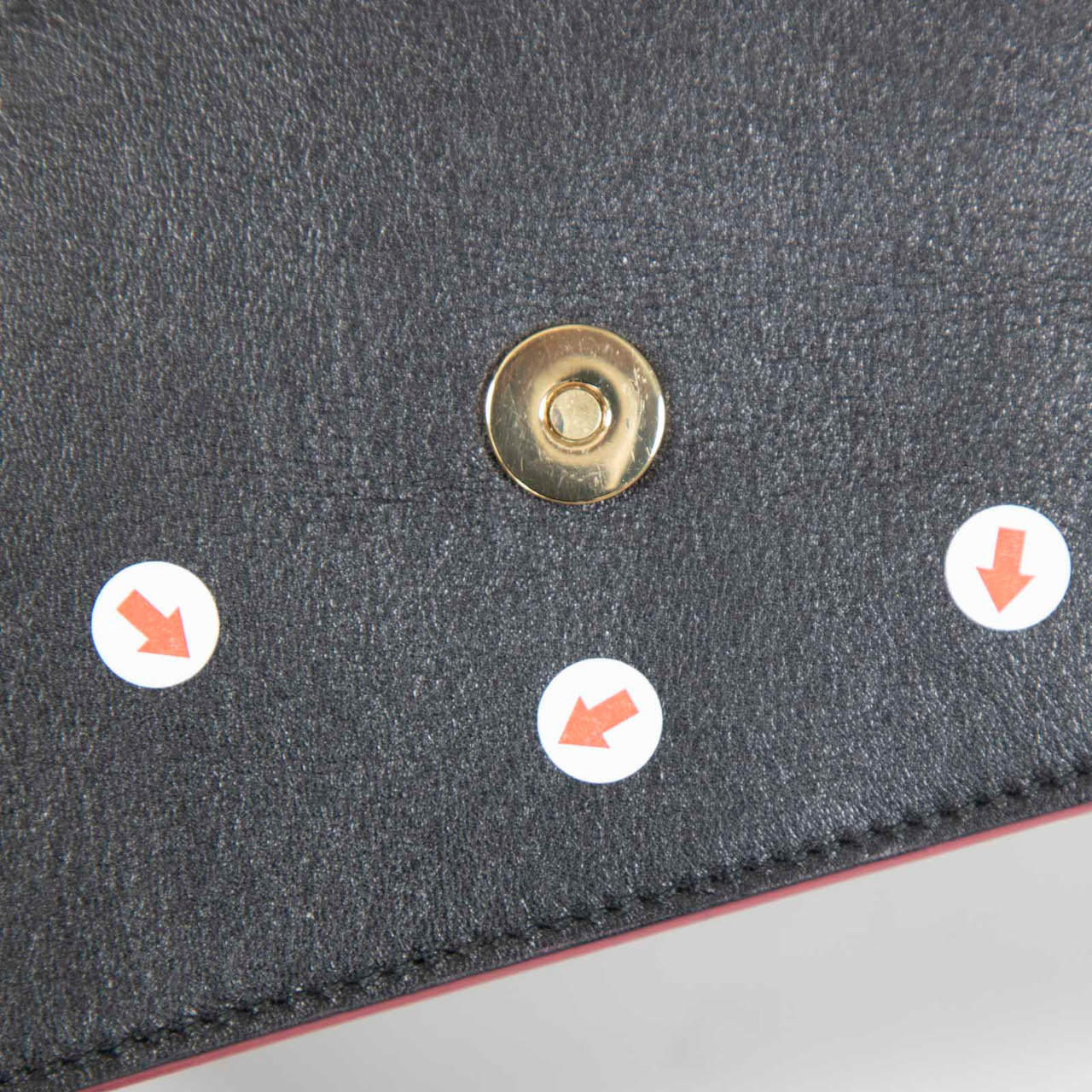 Shanghai Tang Black Leather & Fur Crossbody Bag