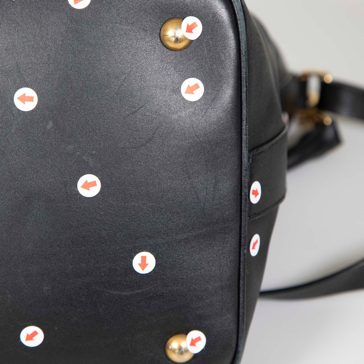 Saint Laurent Black Leather Emmanuelle Bucket Bag