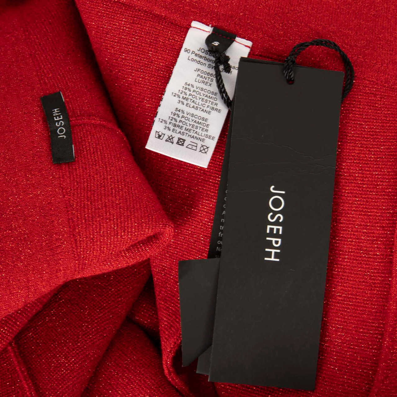 Joseph Red Metallic Knit Trousers