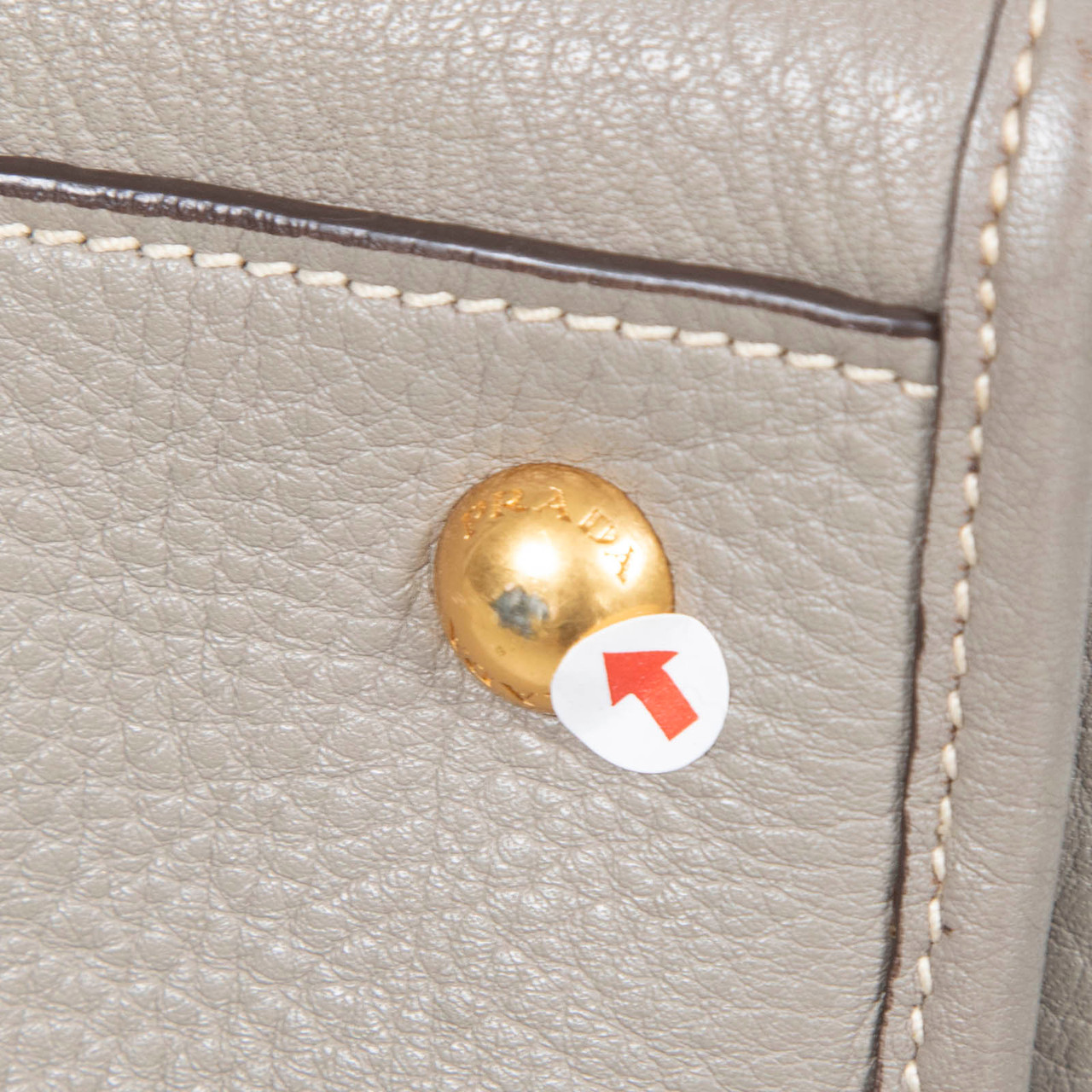 Prada Grey Leather Vitello Daino Bag