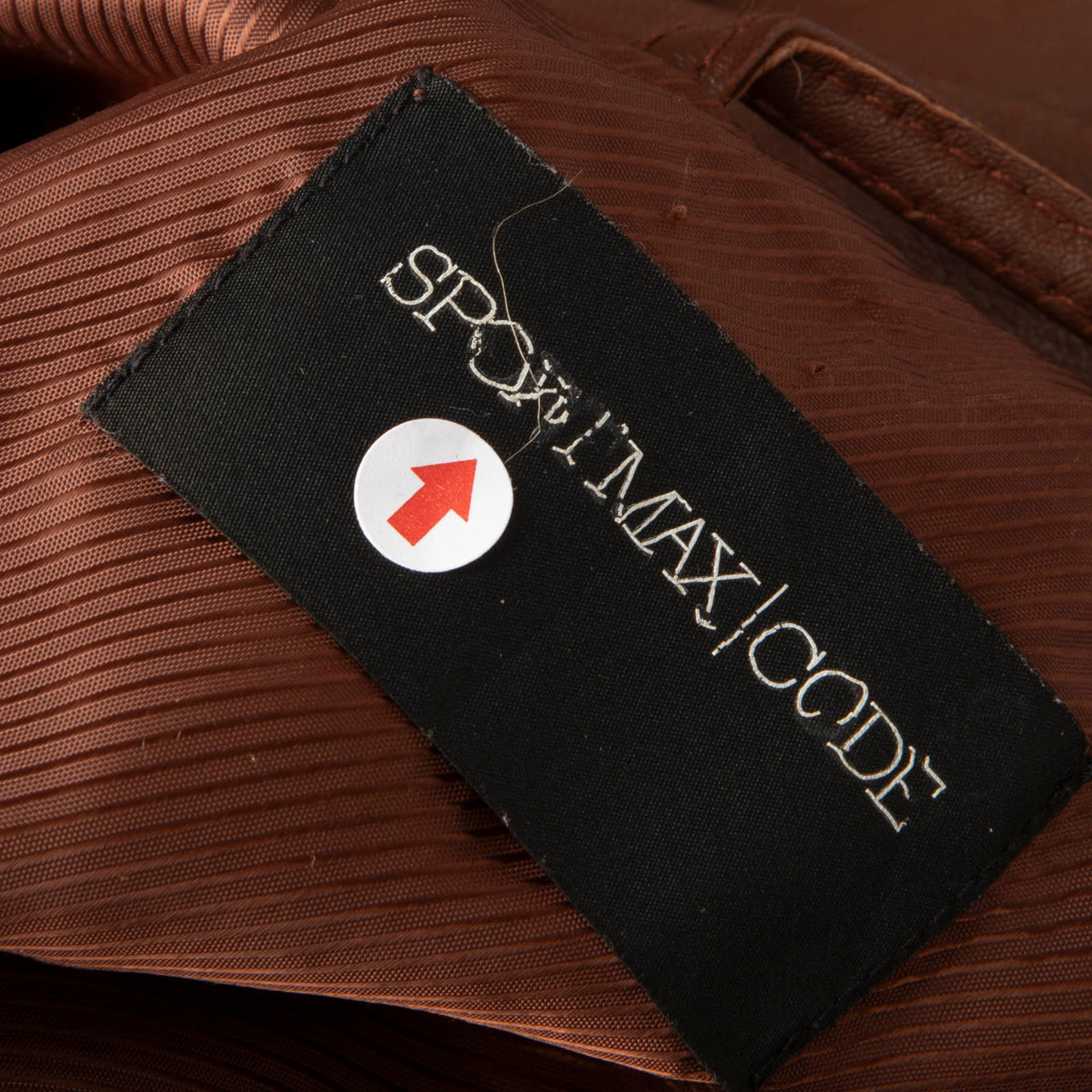 Sportmax Brown Lamb Leather Bomber Jacket