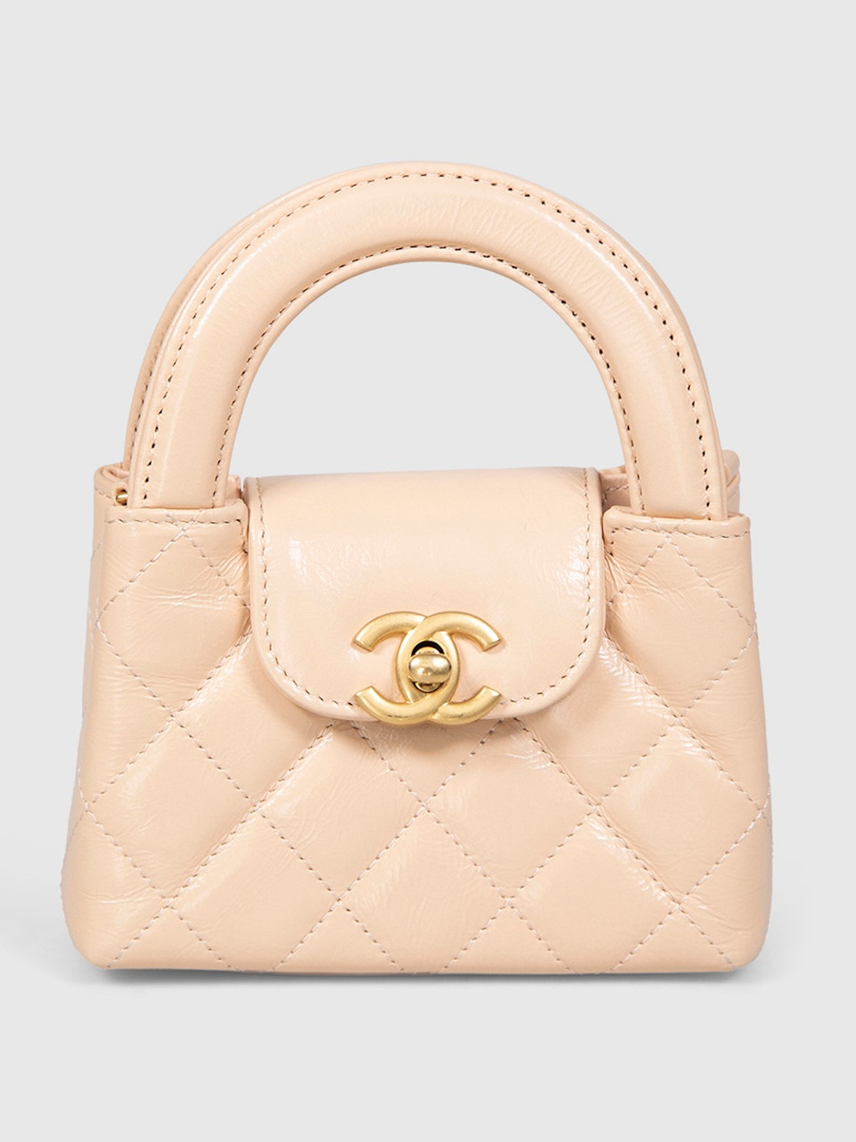 Chanel FW23 Beige Calfskin Nano Kelly Re-Edition