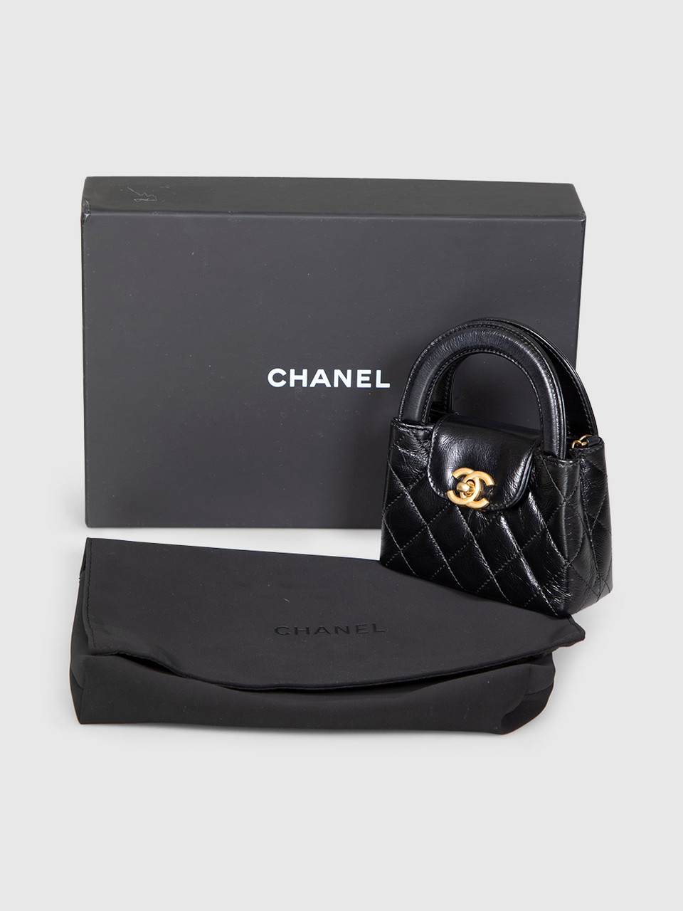 Chanel FW23 Black Calfskin Nano Kelly Re-Edition