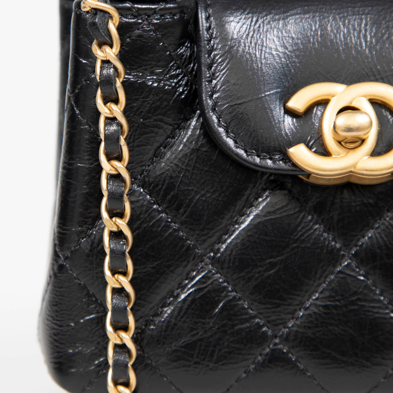 Chanel FW23 Black Calfskin Nano Kelly Re-Edition