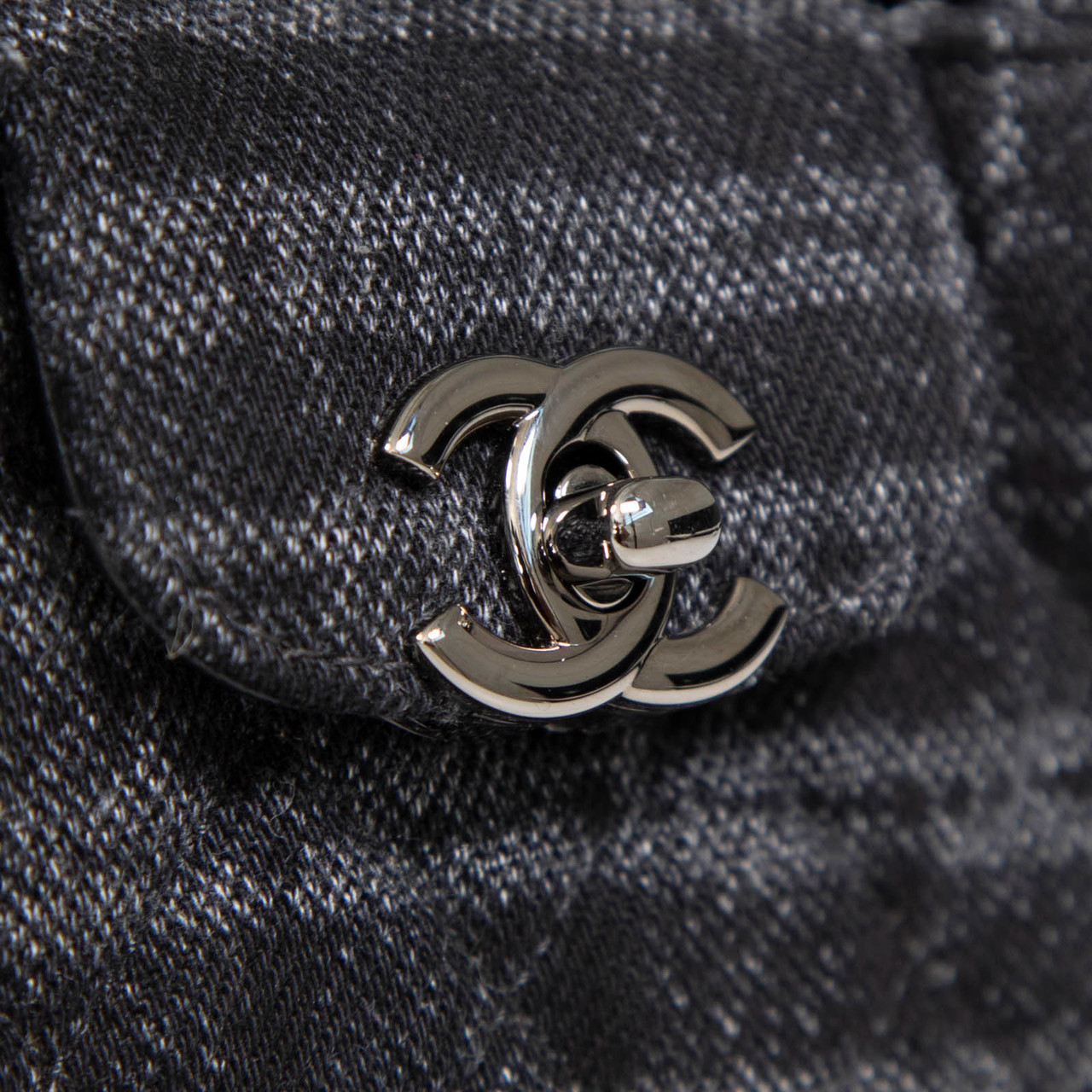 Chanel Grey Tweed Quilted Micro Kelly