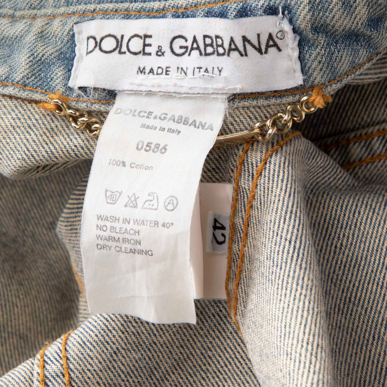 Dolce & Gabbana Distressed Denim Blue Jacket