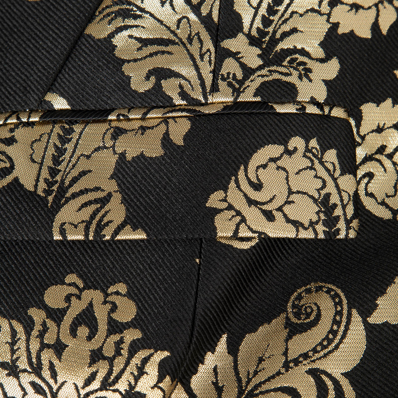 Alice + Olivia Black & Gold Macey Jacquard Blazer