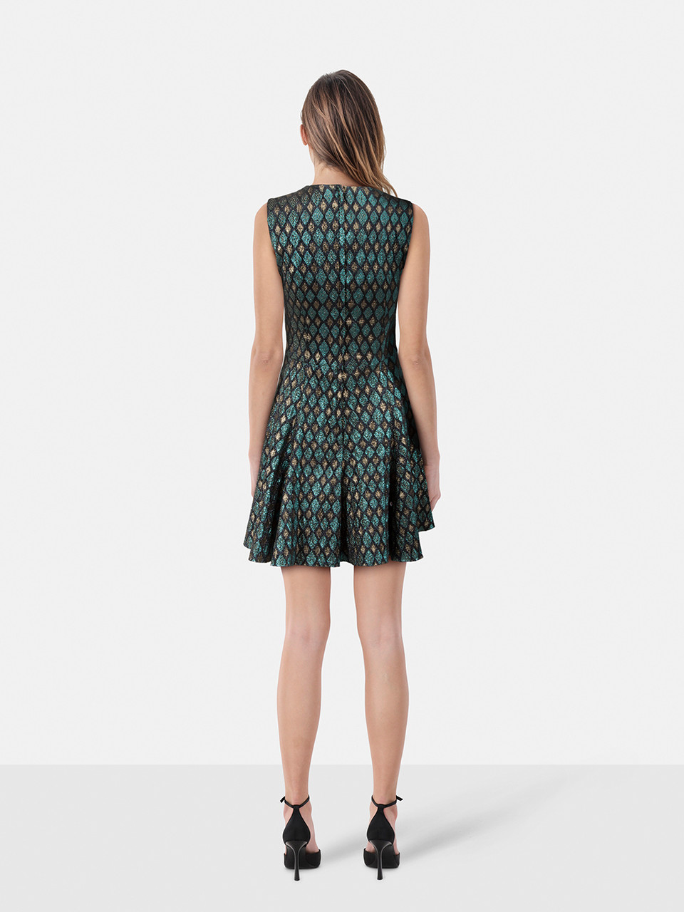 Dolce & Gabbana Metallic Diamond Pattern Dress