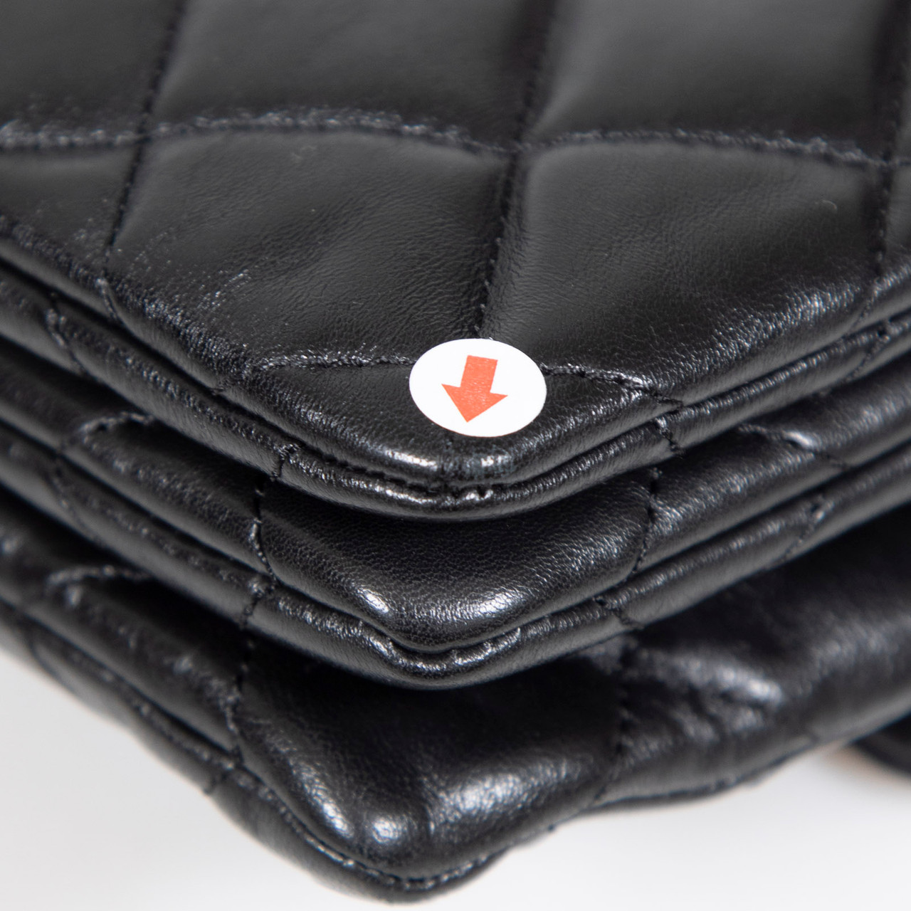 Chanel Black Lambskin Pillow Crush Flap Bag