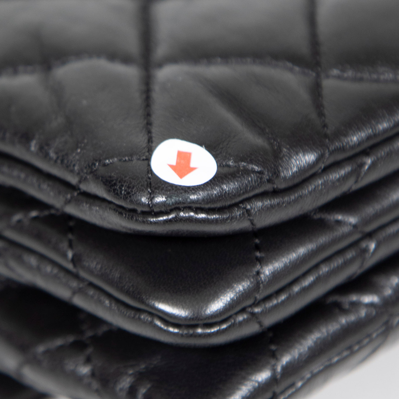 Chanel Black Lambskin Pillow Crush Flap Bag