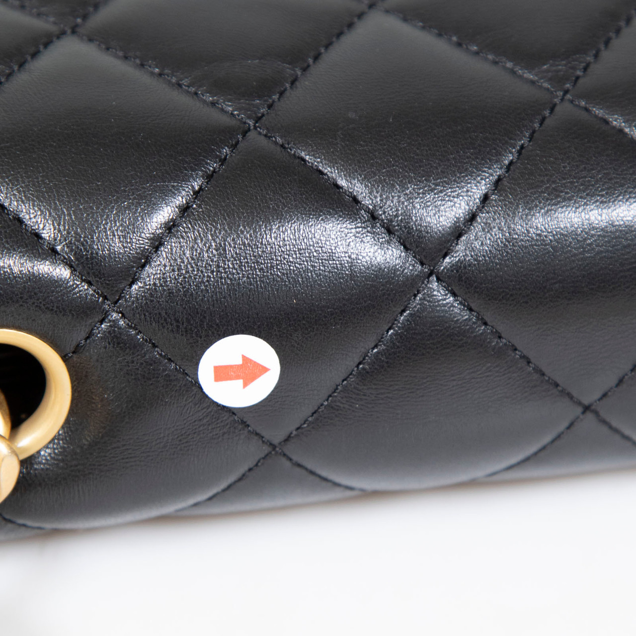 Chanel Black Lambskin Pillow Crush Flap Bag