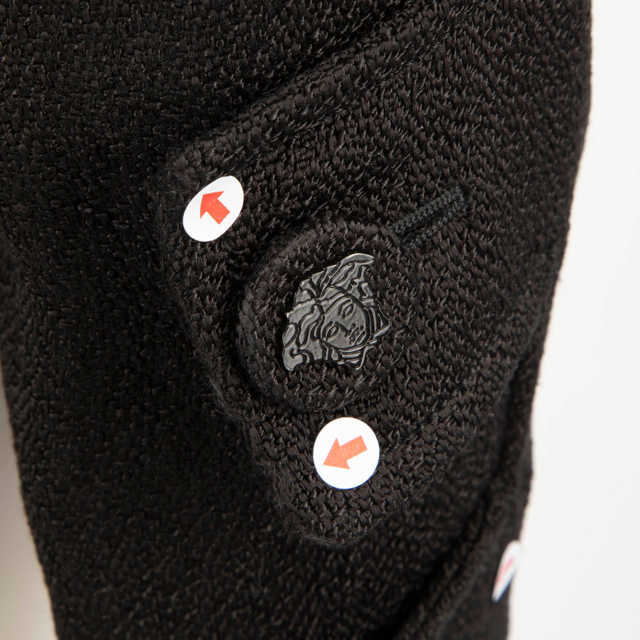 Versace Black Cropped Double Breasted Jacket