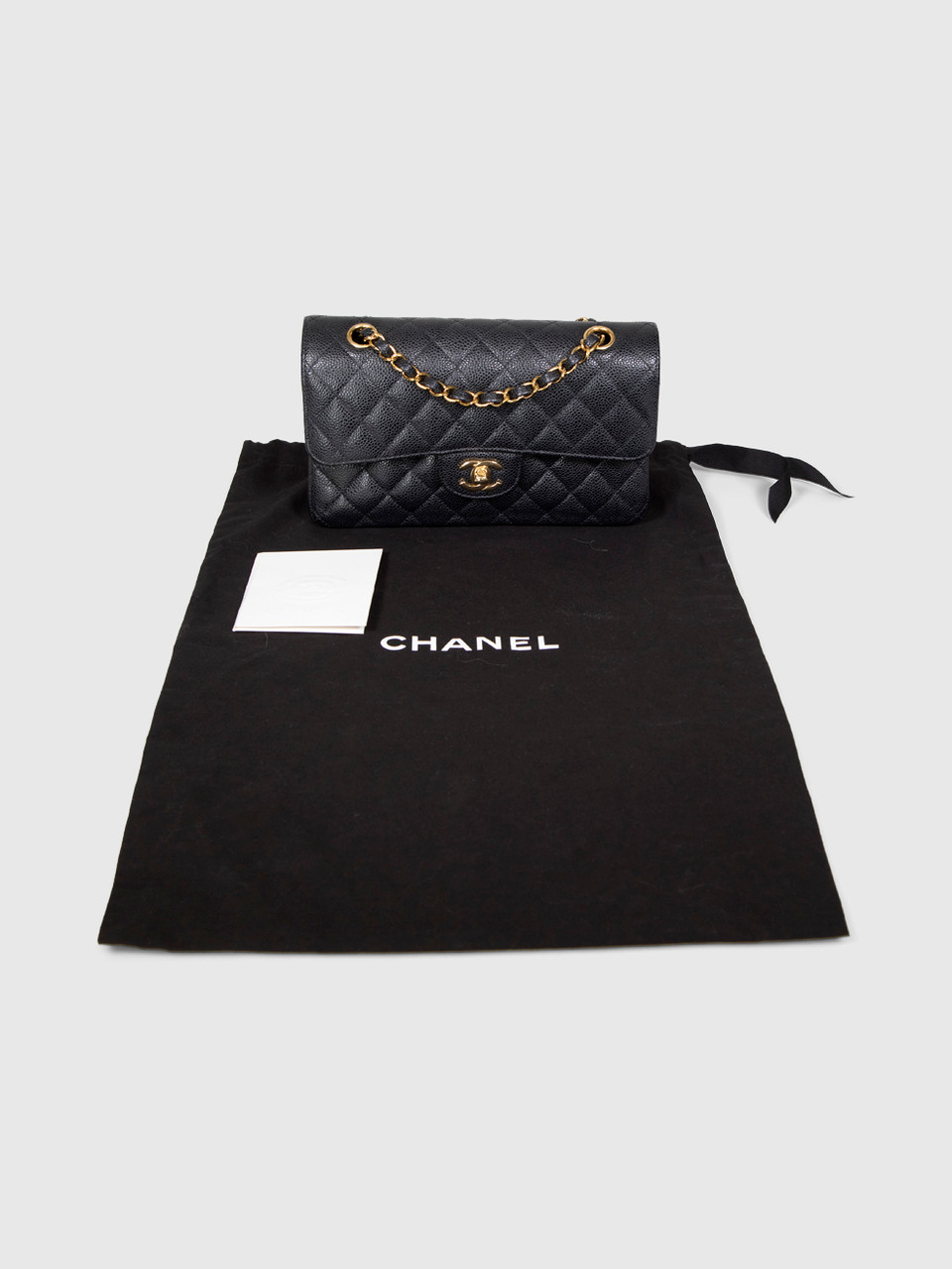 Chanel Black Caviar Classic Small Double Flap Bag