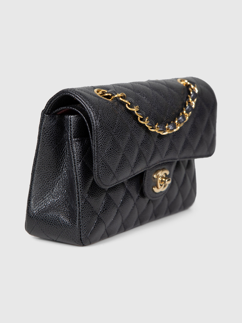Chanel Black Caviar Classic Small Double Flap Bag