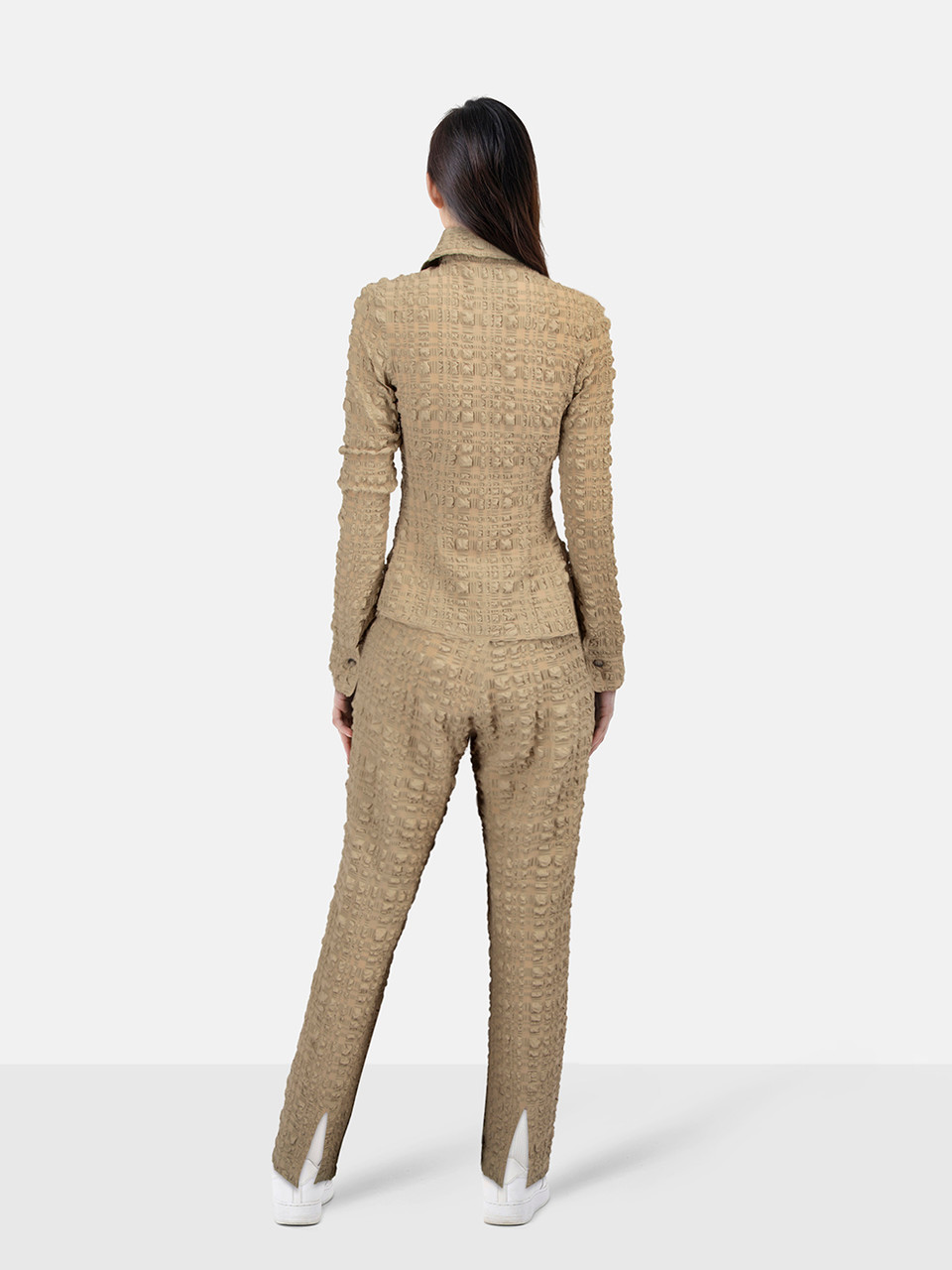 NANUSHKA Beige Seersucker Lotte Shirt & Juna Trousers