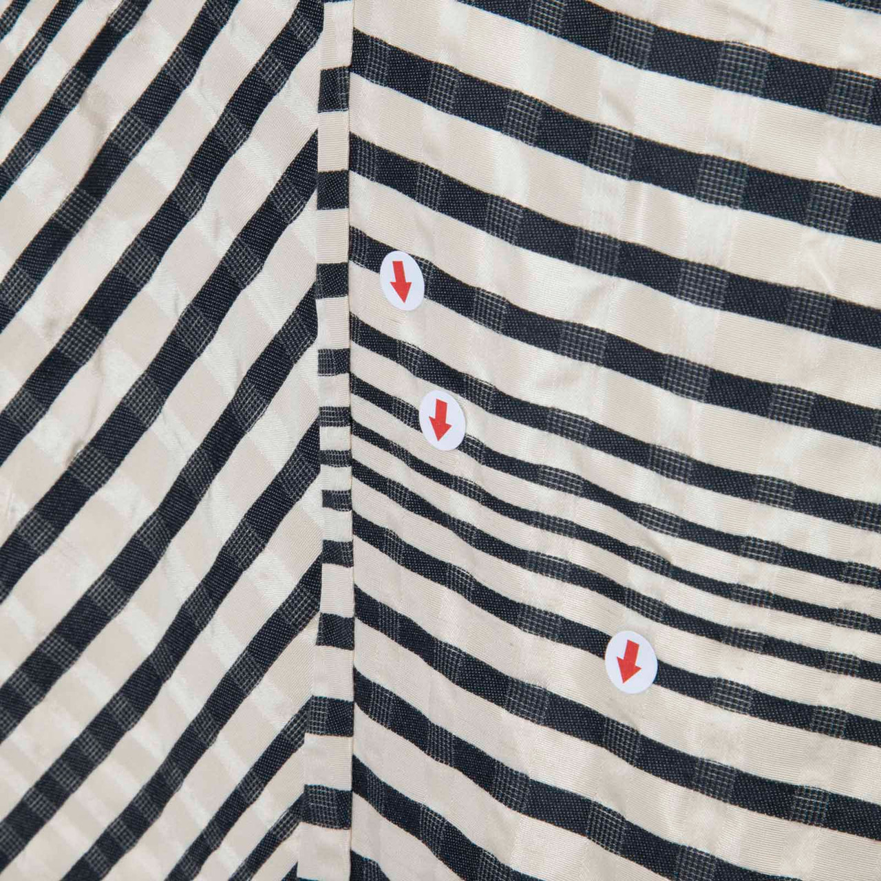 John Galliano Striped Cross Strap Knee Length Dress