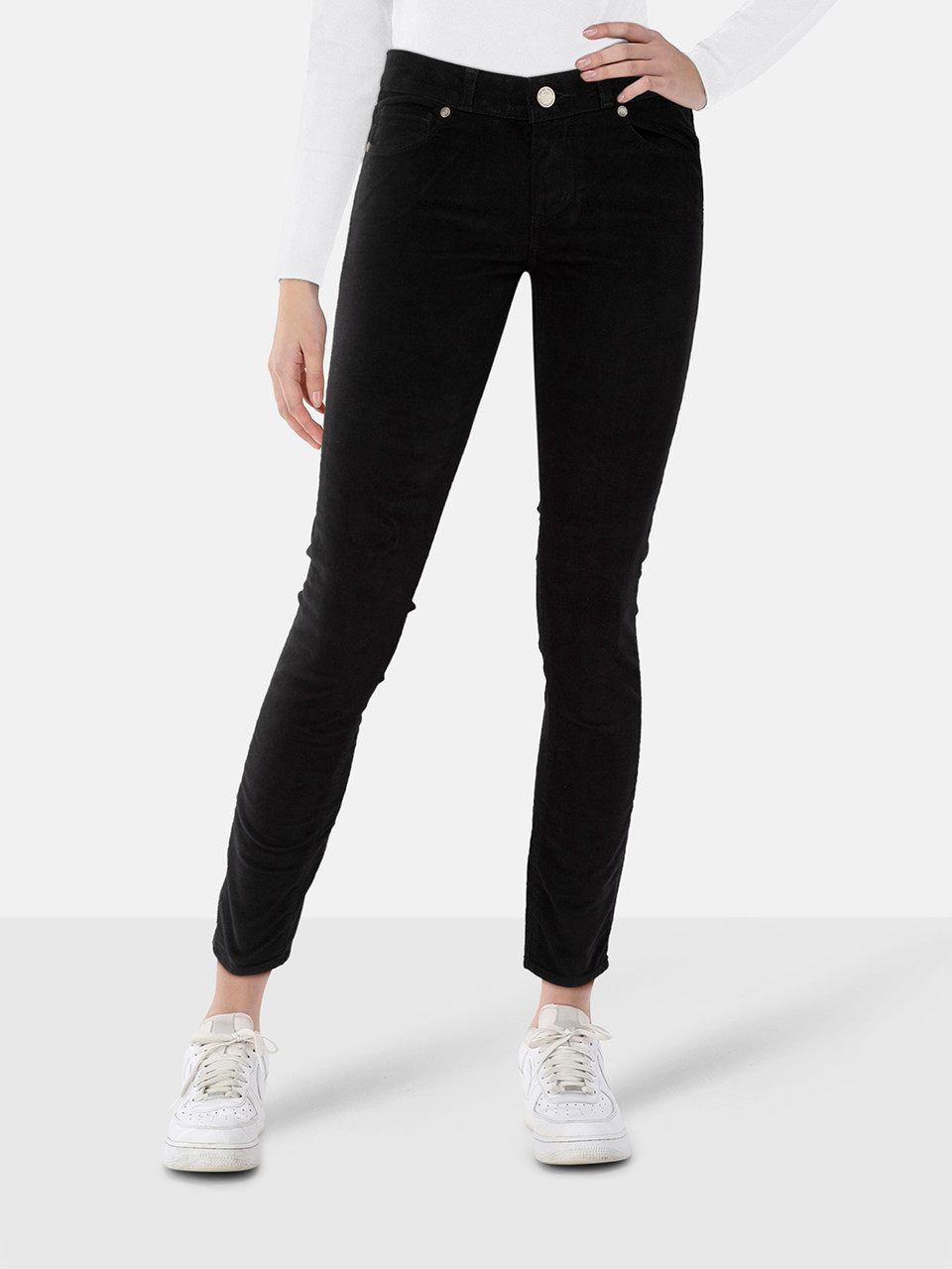 Paige Black Corduroy Trousers