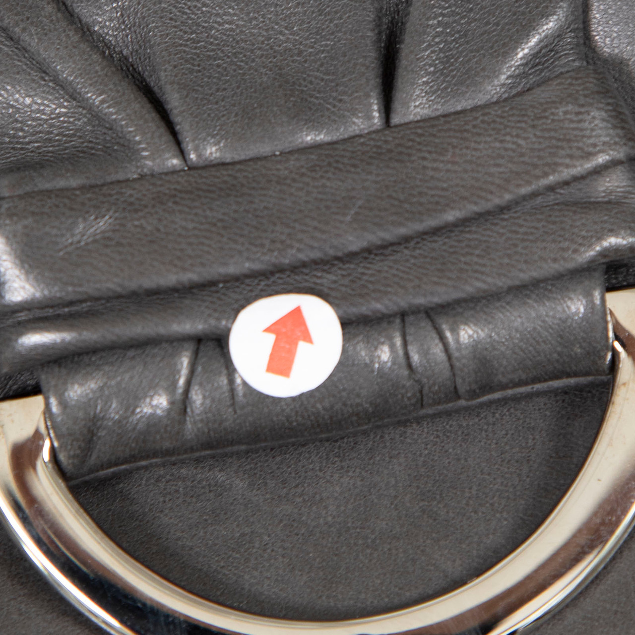 Dior Grey Leather Demi Lune Wallet On Chain