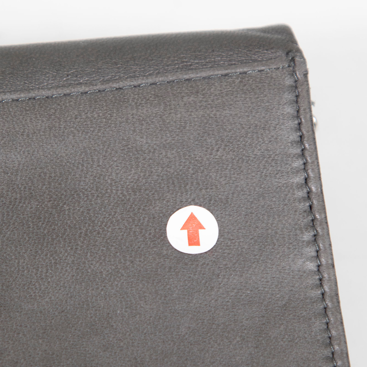 Dior Grey Leather Demi Lune Wallet On Chain