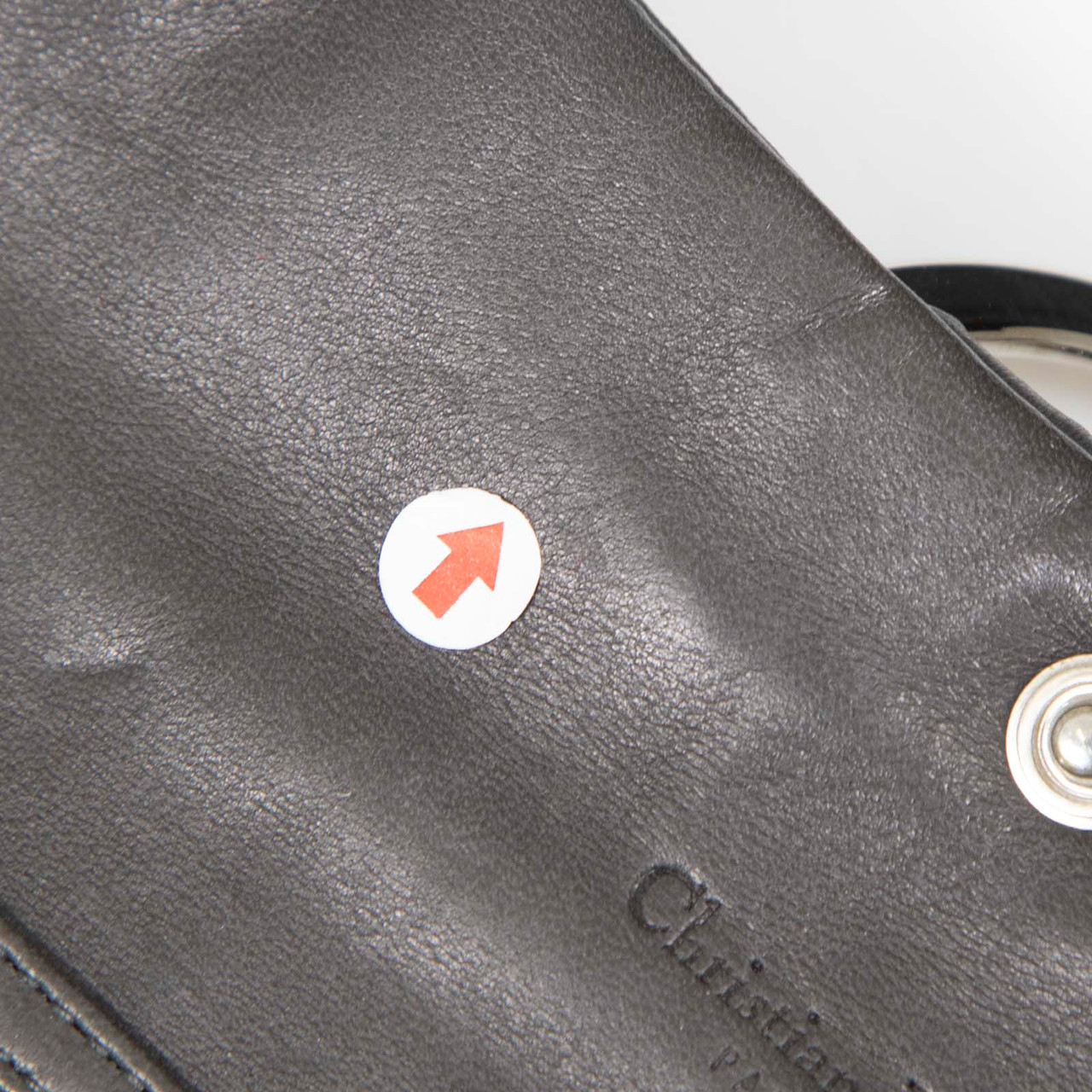 Dior Grey Leather Demi Lune Wallet On Chain