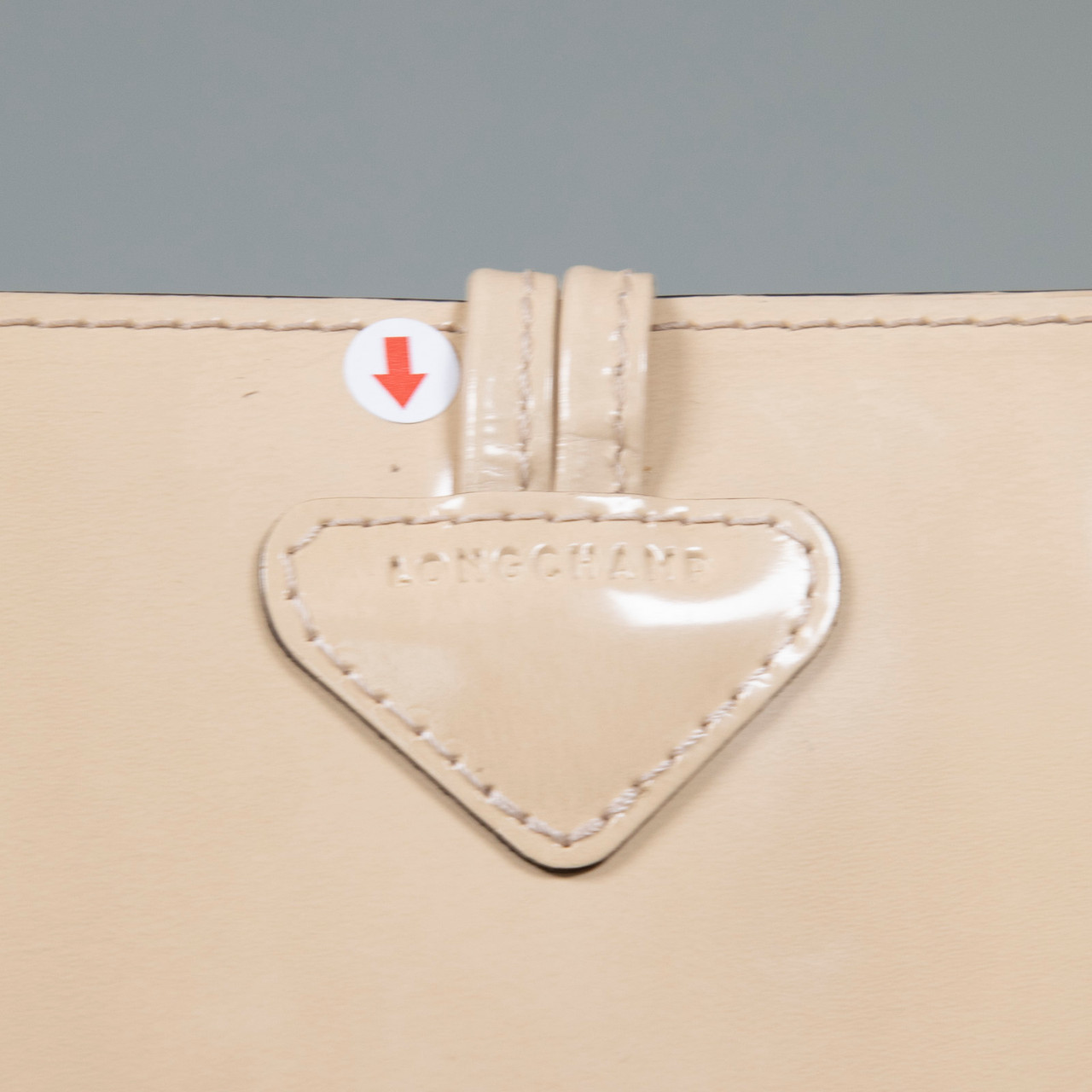 Longchamp Beige Patent Leather Roseau Tote