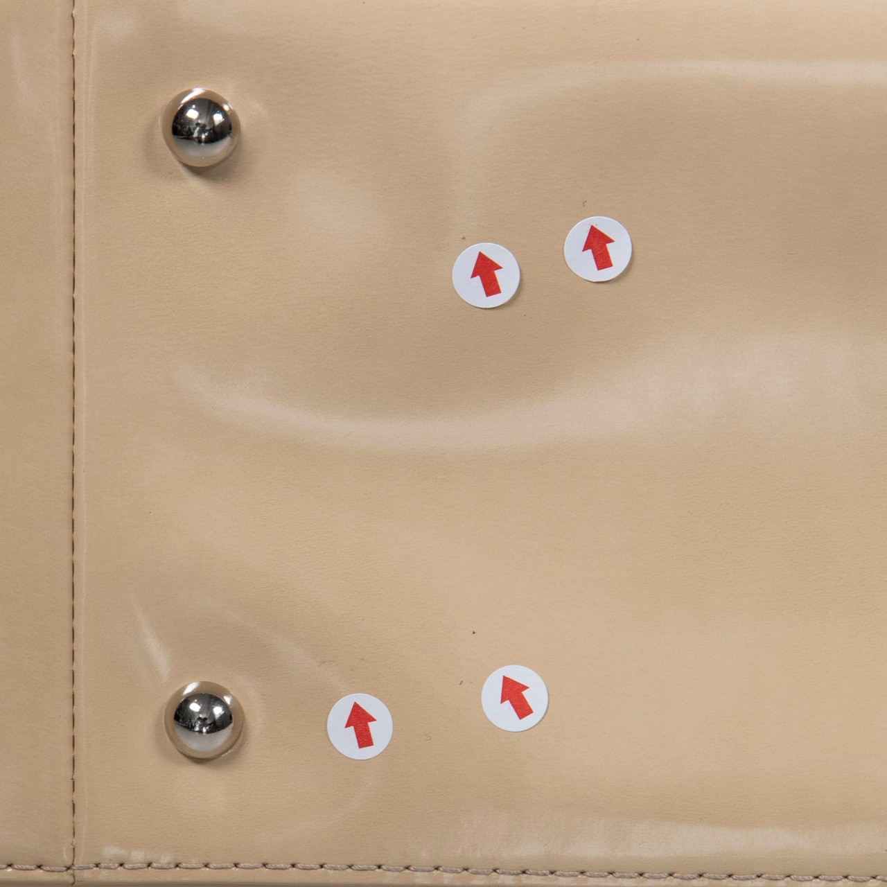 Longchamp Beige Patent Leather Roseau Tote