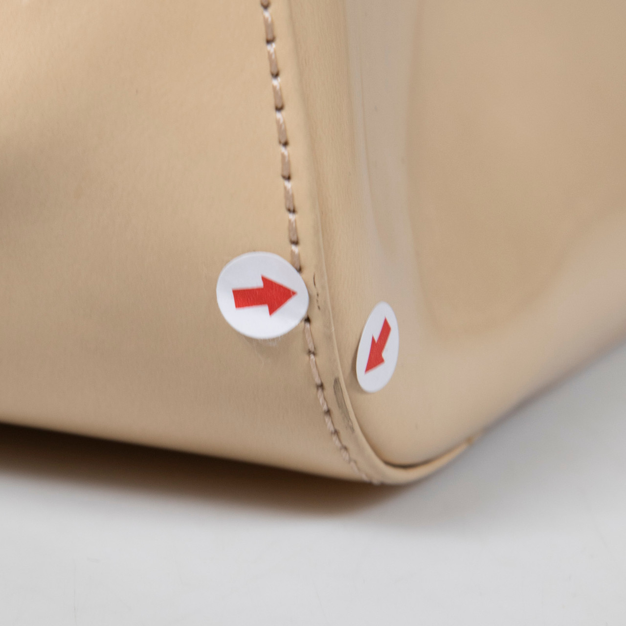 Longchamp Beige Patent Leather Roseau Tote