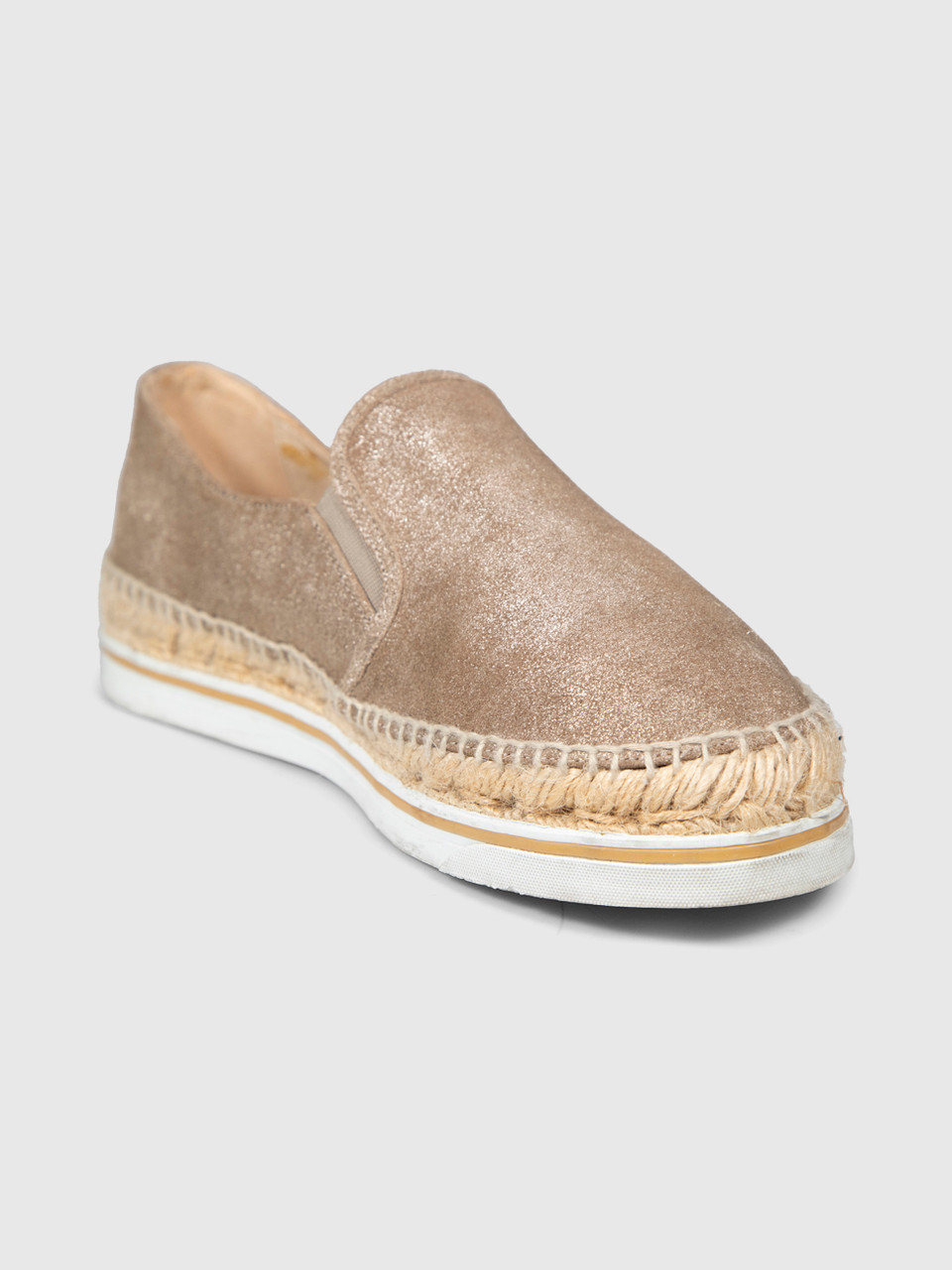 Jimmy Choo Brown Metallic Suede Espadrilles