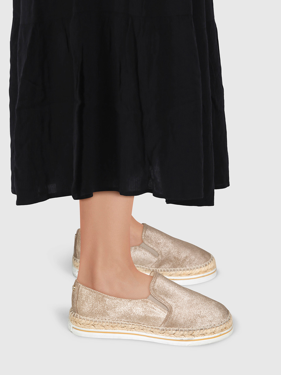 Jimmy Choo Brown Metallic Suede Espadrilles