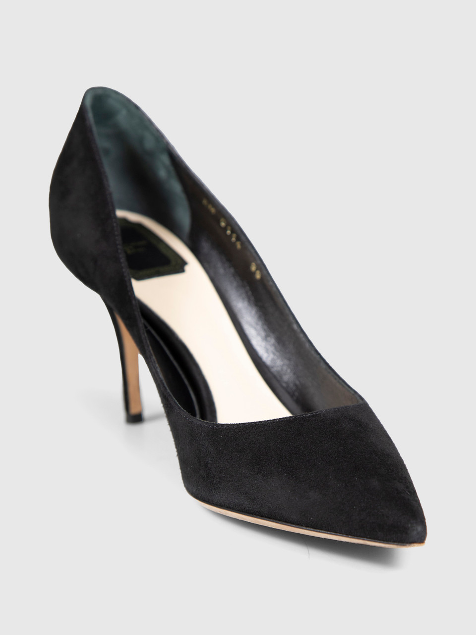 Dior Black Suede Point Toe Pumps