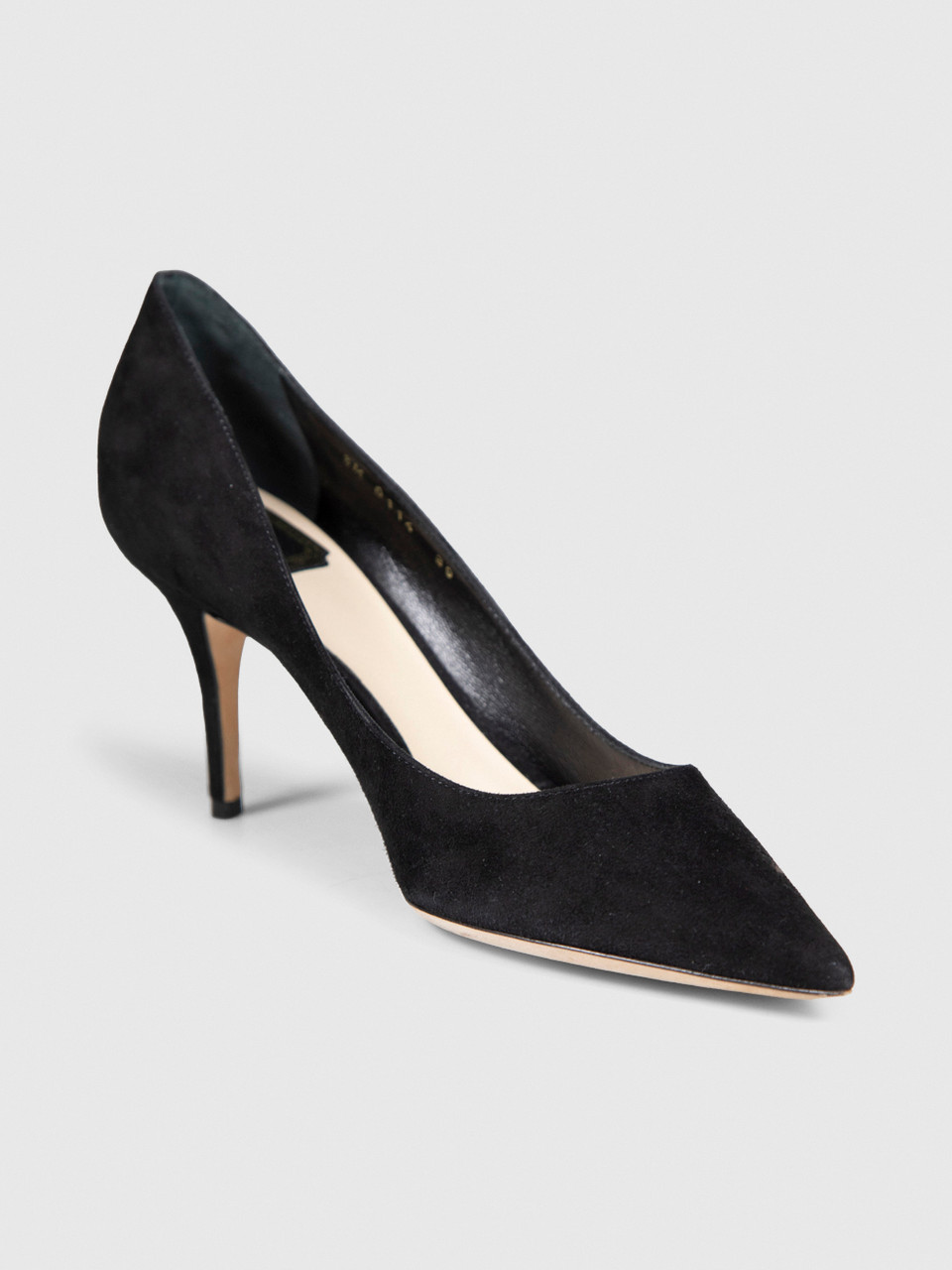 Dior Black Pointed Suede Heels