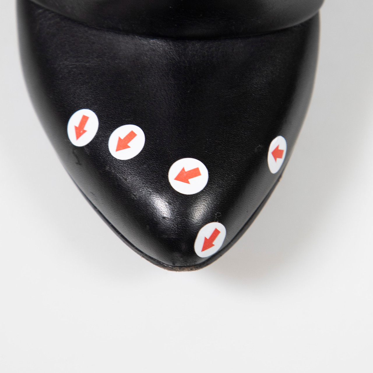 Givenchy Black Leather Shark Lock Knee High Boots